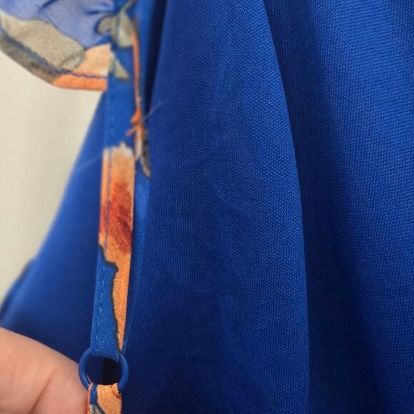 Altar'd State Spaghetti strap Floral Blue mini Dress. - Picture 4 of 4